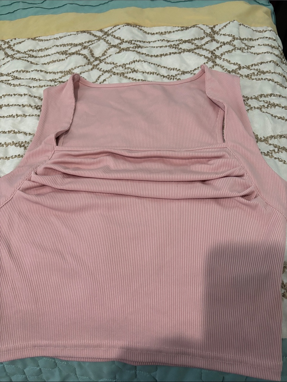 Cider Light Pink Ribbed Sleeveless Tank